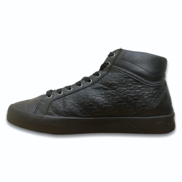 Calvin Klein Men Printed Leather Mid-top Sneakers