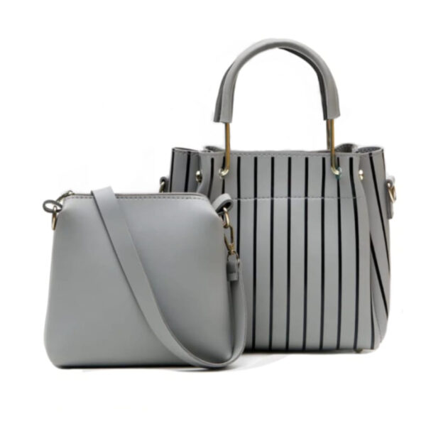 Elegent Printed Gray Ladies Handbag