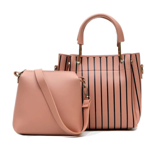 Elegent Printed Pastel Pink Ladies Handbag